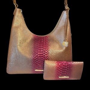 🧡NWT-BRAHMIN Harkness Collection Tabitha Pomegranate Shoulder Bag & Wallet🧡